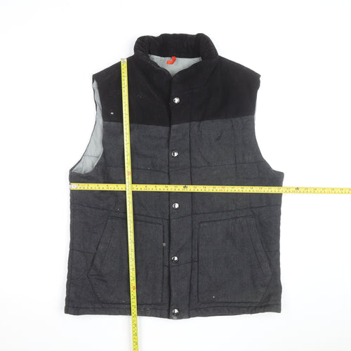 Nautica Men's Grey Wool Blend Padded Waistcoat Lined Bodywarmer Size L