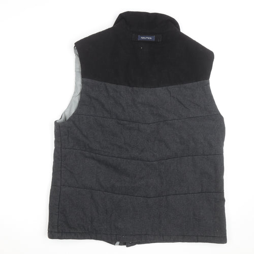 Nautica Men's Grey Wool Blend Padded Waistcoat Lined Bodywarmer Size L