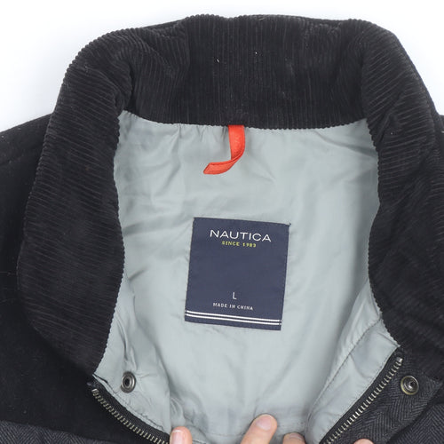 Nautica Men's Grey Wool Blend Padded Waistcoat Lined Bodywarmer Size L