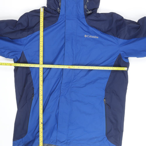 Columbia Men's Blue Interchange Waterproof Hooded Jacket L