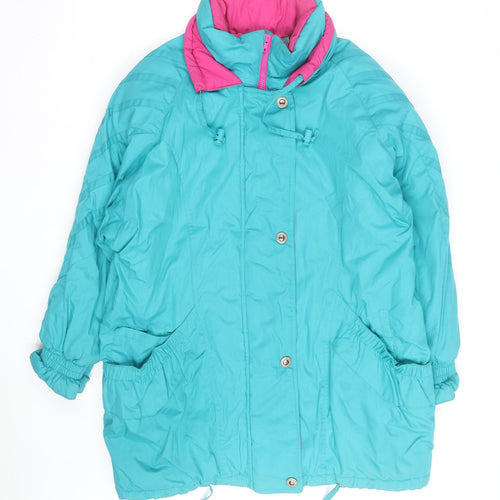 N43 Men's Blue 90s Retro Puffer Jacket Size L Winter Coat