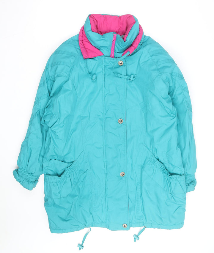 N43 Men's Blue 90s Retro Puffer Jacket Size L Winter Coat