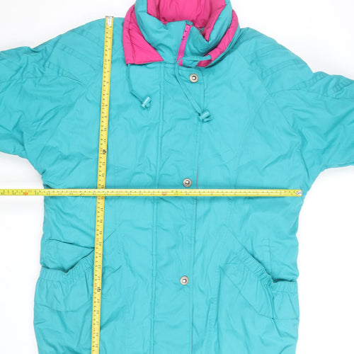 N43 Men's Blue 90s Retro Puffer Jacket Size L Winter Coat