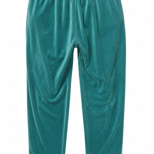 Jaclyn Smith Sport Unisex Green Velour Sweatpants M Relaxed Fit