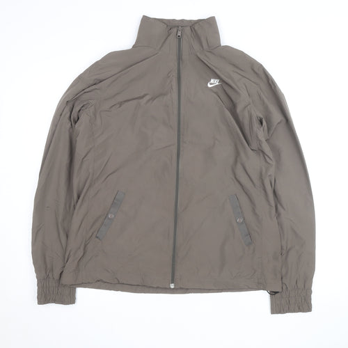 Nike Boys Brown Lightweight Windbreaker Jacket XL 16 Years Full Zip Sportswear
