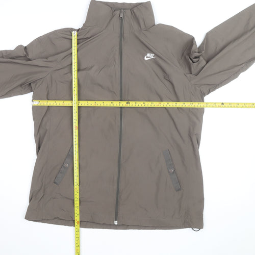 Nike Boys Brown Lightweight Windbreaker Jacket XL 16 Years Full Zip Sportswear