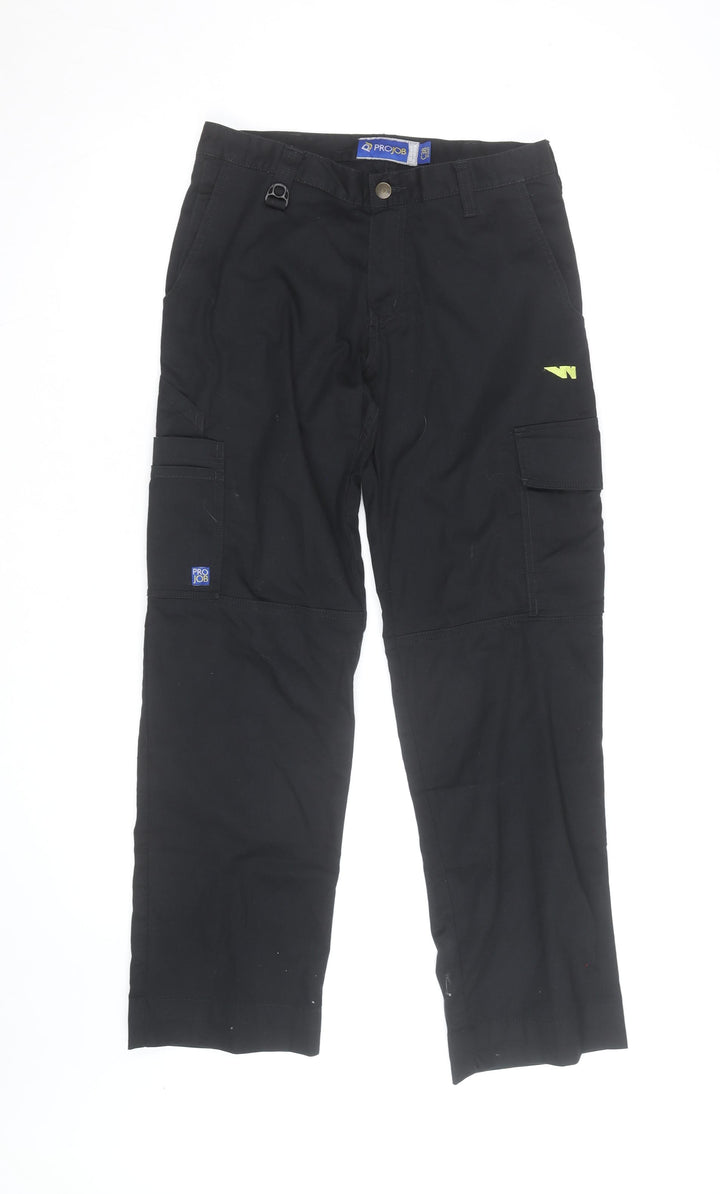 ProJob Men's Black Cargo Workwear Trousers Size M Regular Fit