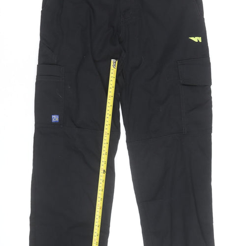 ProJob Men's Black Cargo Workwear Trousers Size M Regular Fit