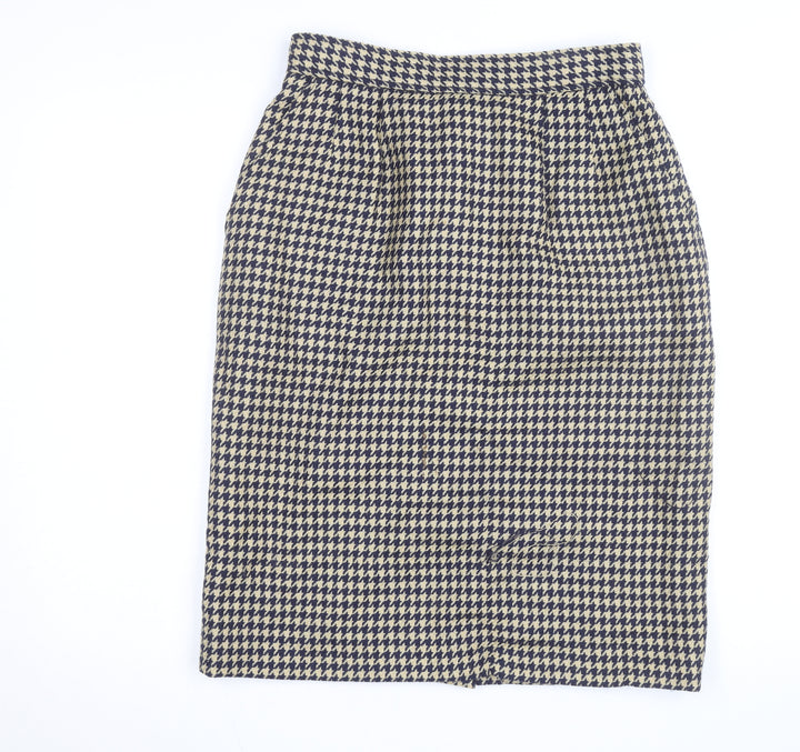 Evan Picone Women’s Blue Houndstooth Wool Pencil Skirt Size 10