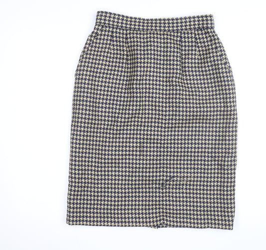 Evan Picone Women’s Blue Houndstooth Wool Pencil Skirt Size 10