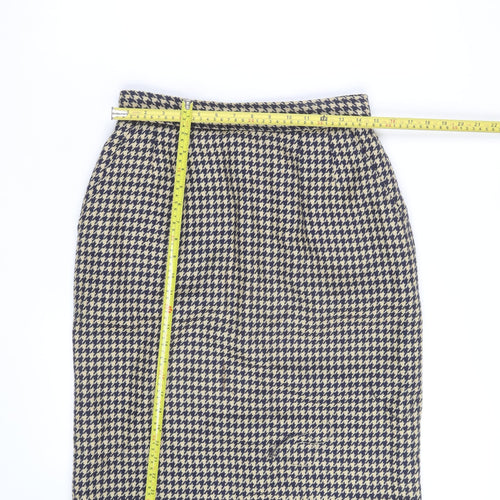 Evan Picone Women’s Blue Houndstooth Wool Pencil Skirt Size 10