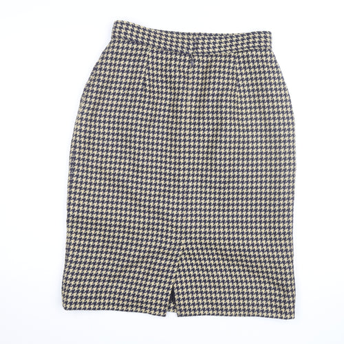 Evan Picone Women’s Blue Houndstooth Wool Pencil Skirt Size 10