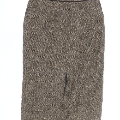 Dana Buchman Women's Brown Tweed Wool Pencil Skirt Size 12