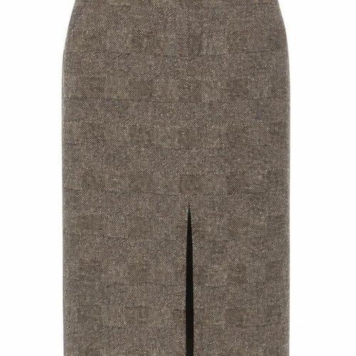 Dana Buchman Women's Brown Tweed Wool Pencil Skirt Size 12