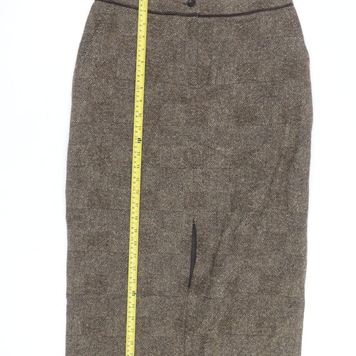 Dana Buchman Women's Brown Tweed Wool Pencil Skirt Size 12