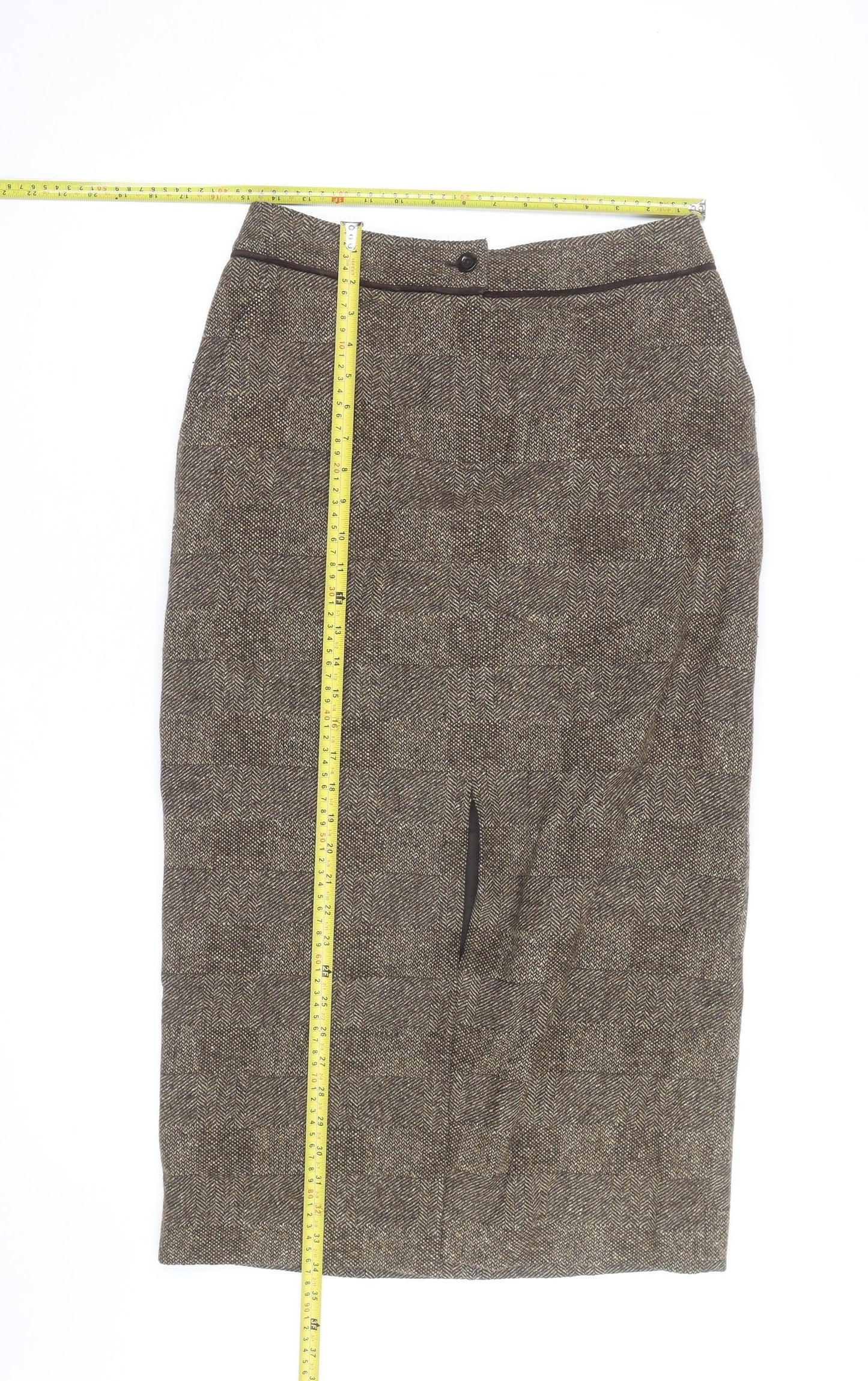 Dana Buchman Women's Brown Tweed Wool Pencil Skirt Size 12