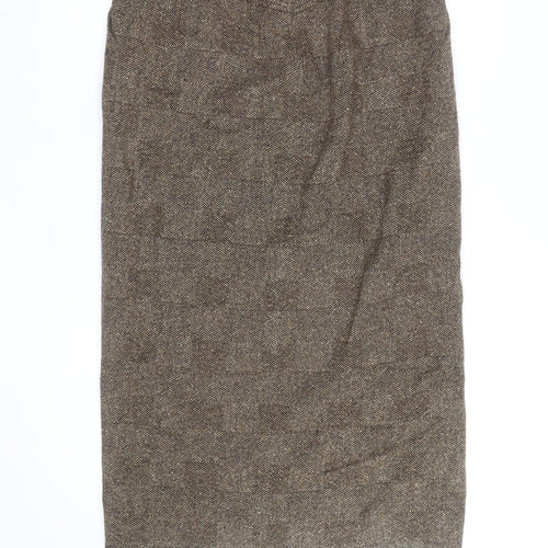 Dana Buchman Women's Brown Tweed Wool Pencil Skirt Size 12