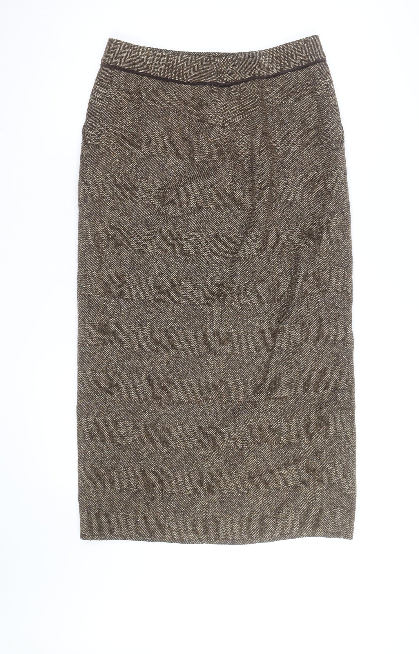 Dana Buchman Women's Brown Tweed Wool Pencil Skirt Size 12