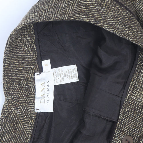 Dana Buchman Women's Brown Tweed Wool Pencil Skirt Size 12