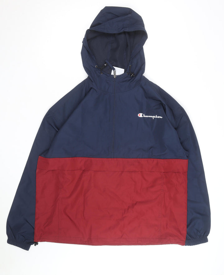 Champion Men's Blue XL Hooded Windbreaker Jacket