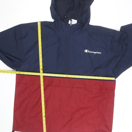 Champion Men's Blue XL Hooded Windbreaker Jacket