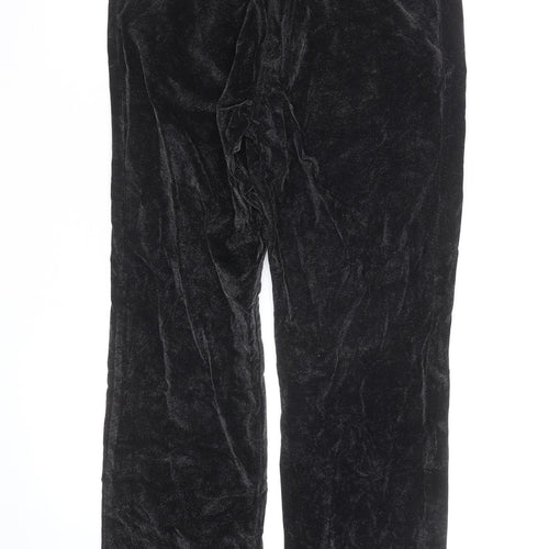 Epidemic Men's Black Velvet Straight-Leg Trousers Size 34