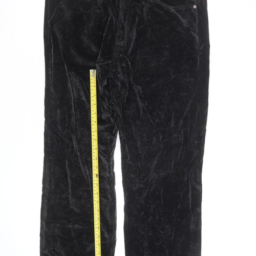 Epidemic Men's Black Velvet Straight-Leg Trousers Size 34