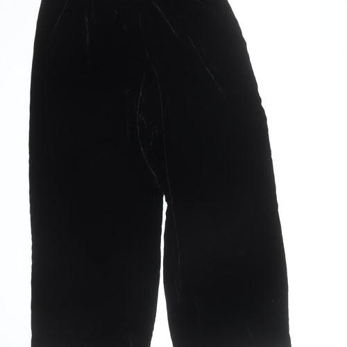 Liz Claiborne Women’s Black Velvet Wide-Leg Trousers Size 8