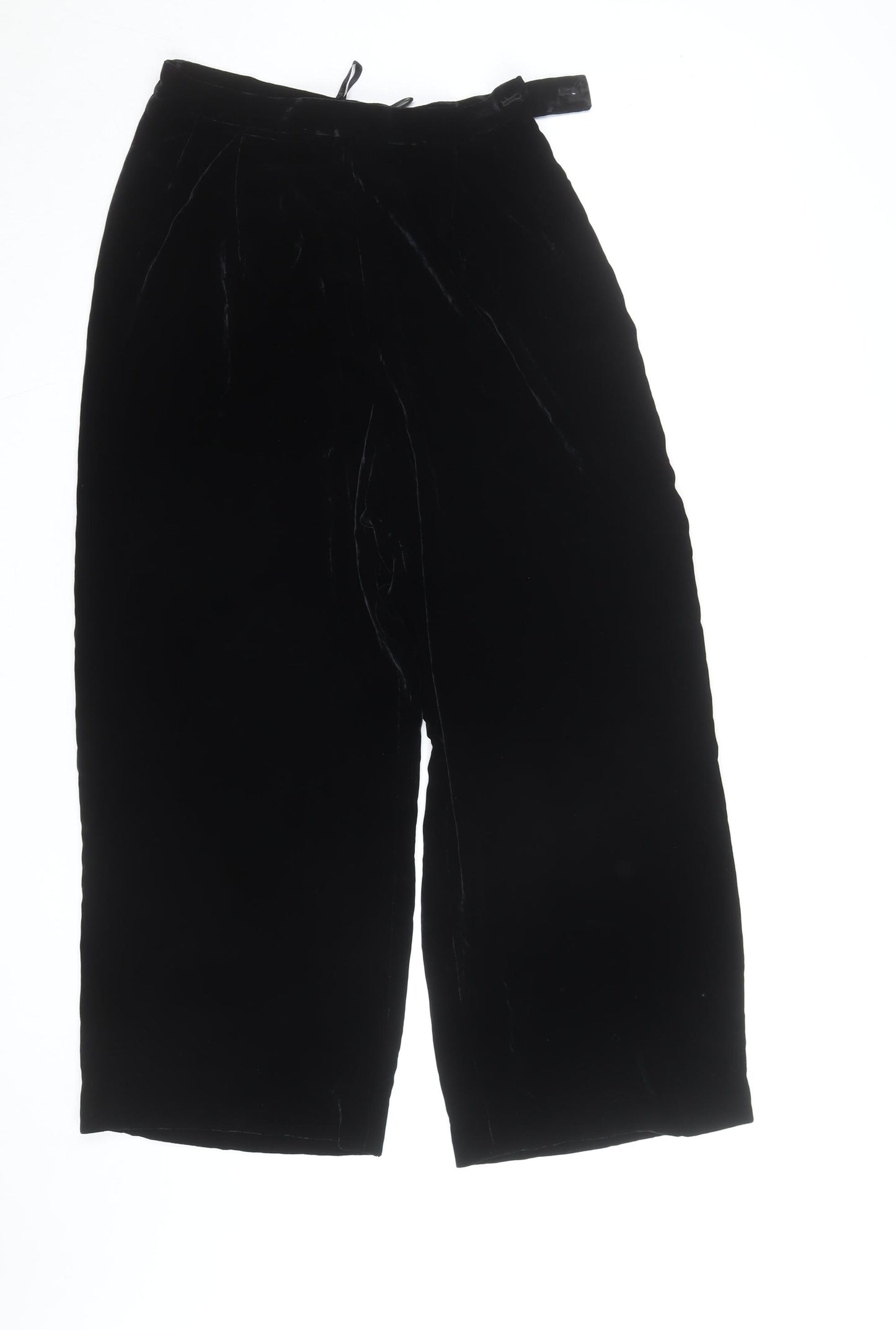 Liz Claiborne Women’s Black Velvet Wide-Leg Trousers Size 8