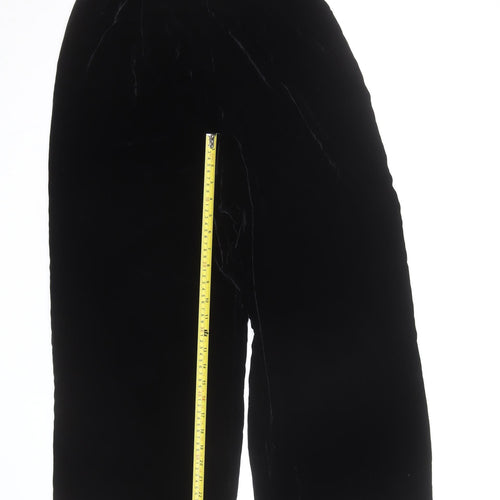 Liz Claiborne Women’s Black Velvet Wide-Leg Trousers Size 8