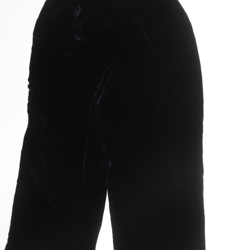 Liz Claiborne Women’s Black Velvet Wide-Leg Trousers Size 8