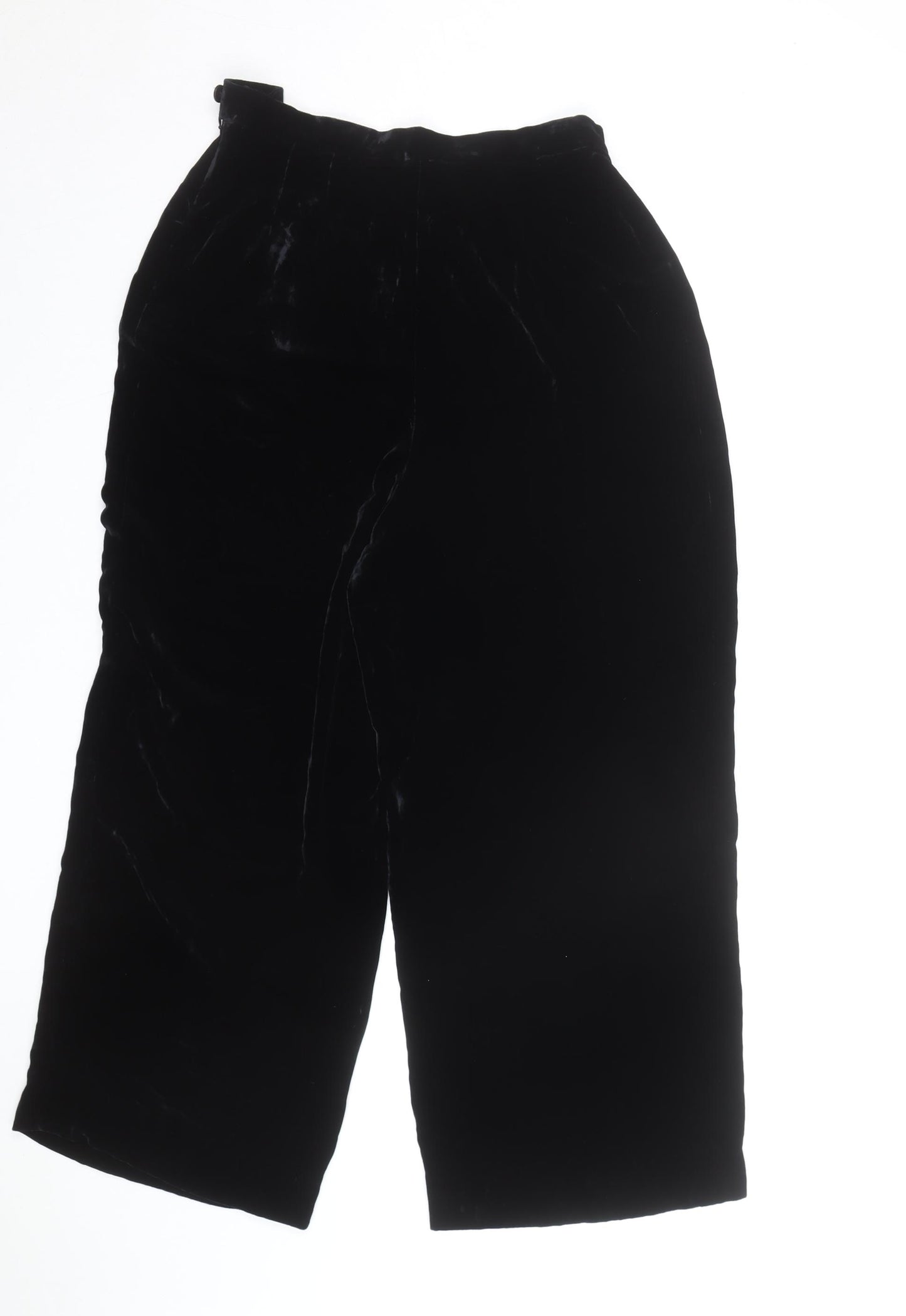 Liz Claiborne Women’s Black Velvet Wide-Leg Trousers Size 8