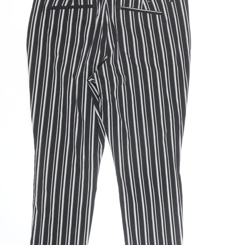 Worthington Women’s Black Striped Ankle Slim Trousers Size 14