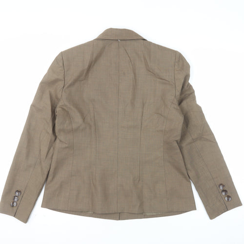 Kasper Women's Beige Single-Breasted Blazer Size 10 Classic Fit