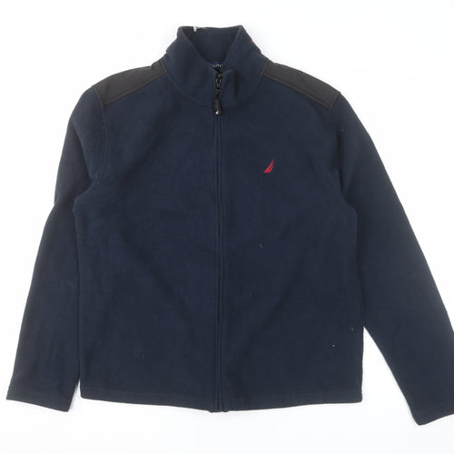 Nautica Men's Blue XS Fleece Full Zip Jacket with Logo
