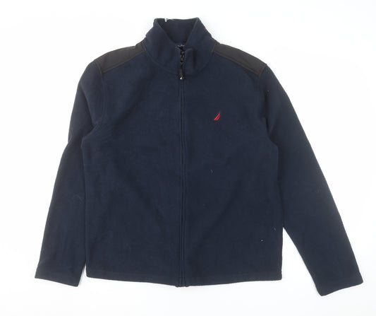 Nautica Men's Blue XS Fleece Full Zip Jacket with Logo