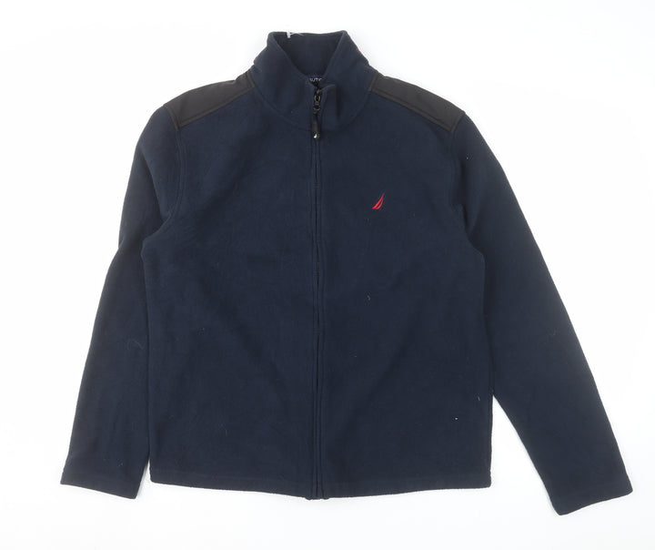 Nautica Men's Blue XS Fleece Full Zip Jacket with Logo