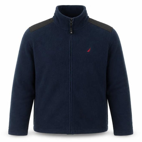 Nautica Men's Blue XS Fleece Full Zip Jacket with Logo