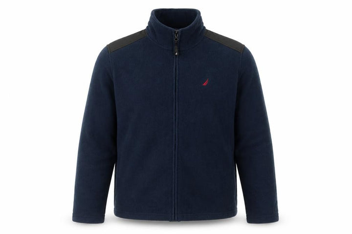 Nautica Men's Blue XS Fleece Full Zip Jacket with Logo