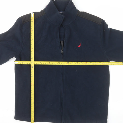 Nautica Men's Blue XS Fleece Full Zip Jacket with Logo