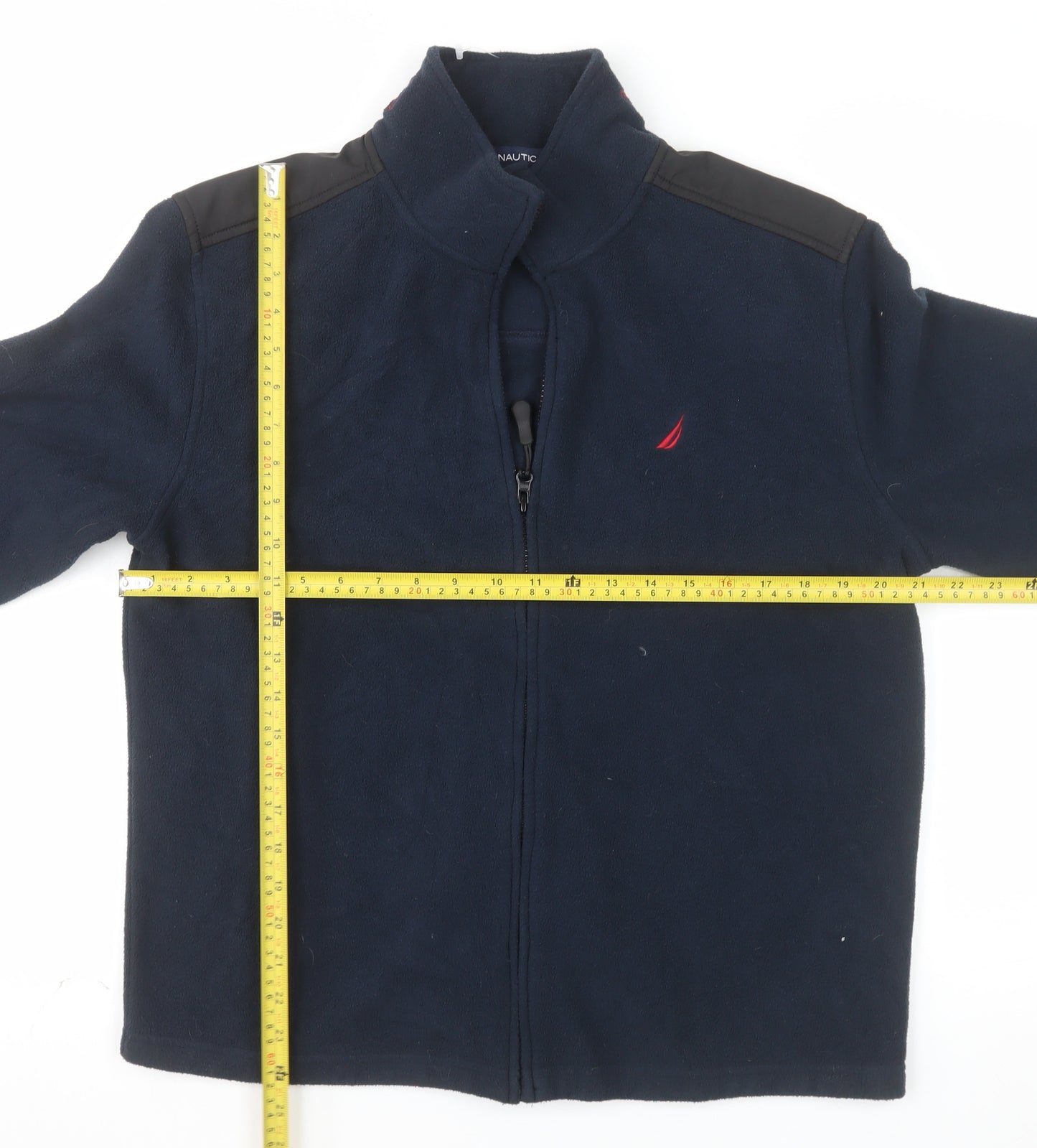 Nautica Men's Blue XS Fleece Full Zip Jacket with Logo