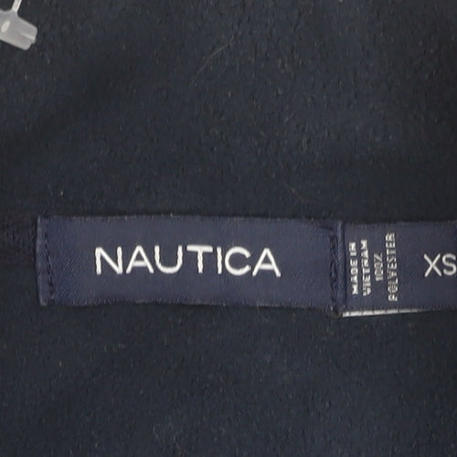 Nautica Men's Blue XS Fleece Full Zip Jacket with Logo
