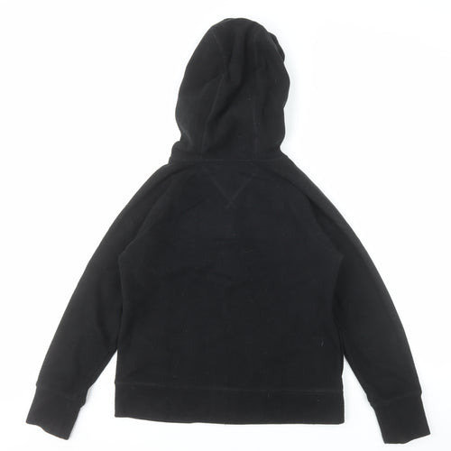 Tommy Hilfiger Women Black XS Full Zip Hoodie Fleece Sporty Warm