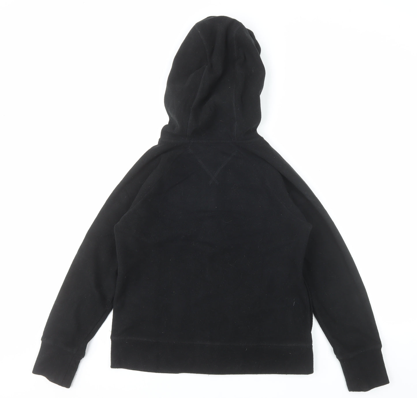 Tommy Hilfiger Women Black XS Full Zip Hoodie Fleece Sporty Warm