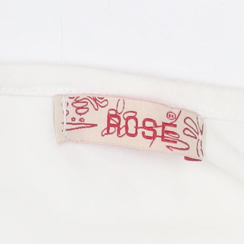 Rose Women's White 2XL Cotton Stretch Madeira Tank Top