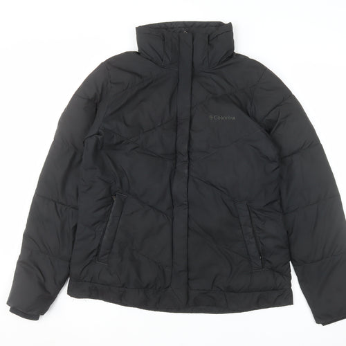 Columbia Womens Black M Puffer Jacket Winter Insulated Mid-Length