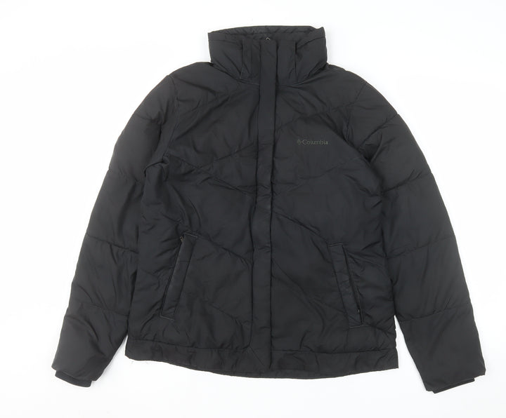Columbia Womens Black M Puffer Jacket Winter Insulated Mid-Length