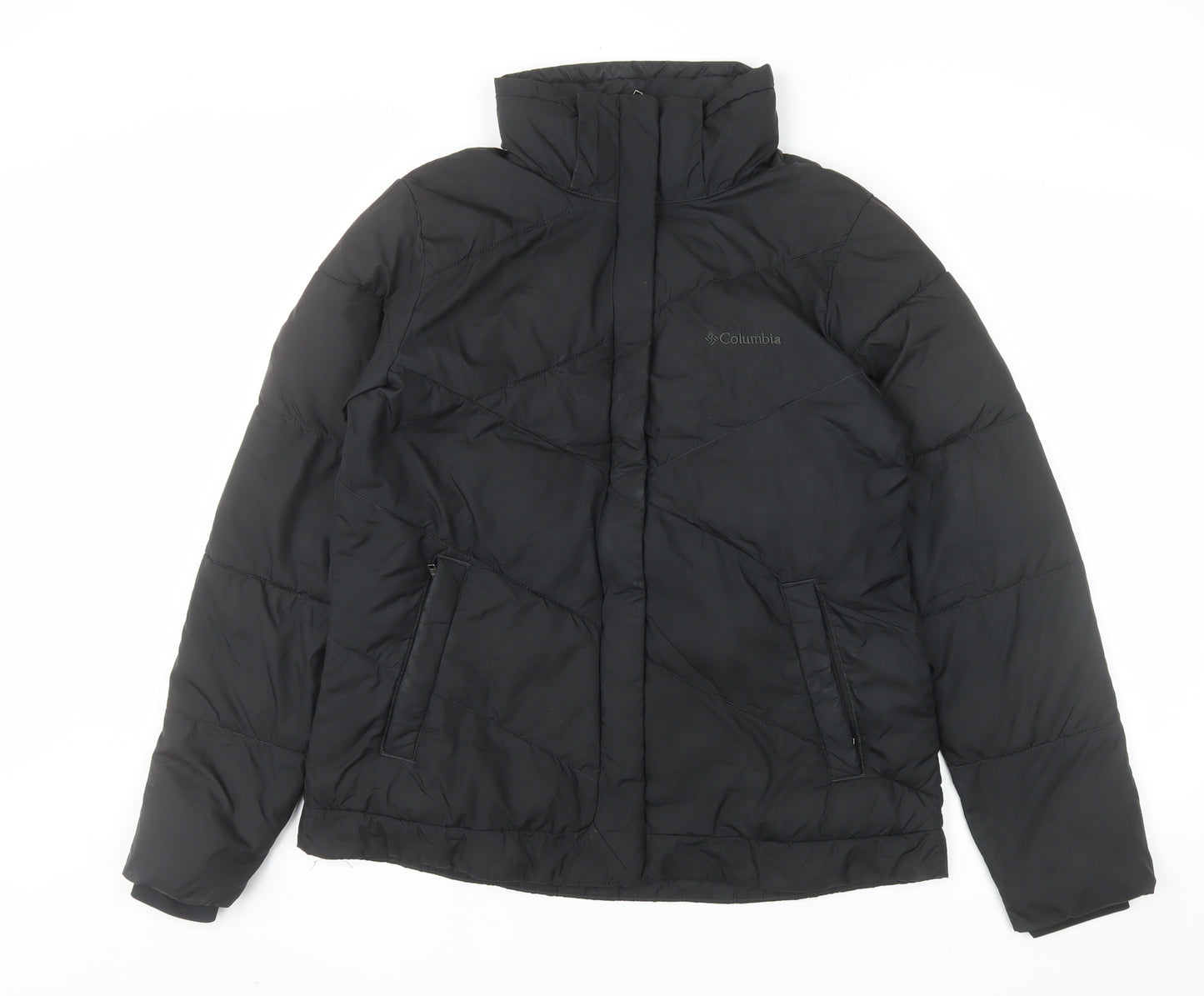 Columbia Womens Black M Puffer Jacket Winter Insulated Mid-Length