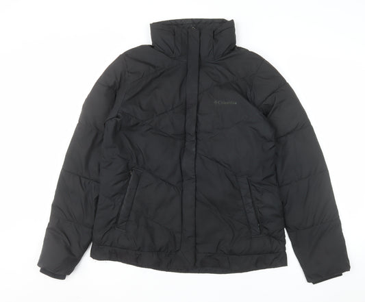 Columbia Womens Black M Puffer Jacket Winter Insulated Mid-Length