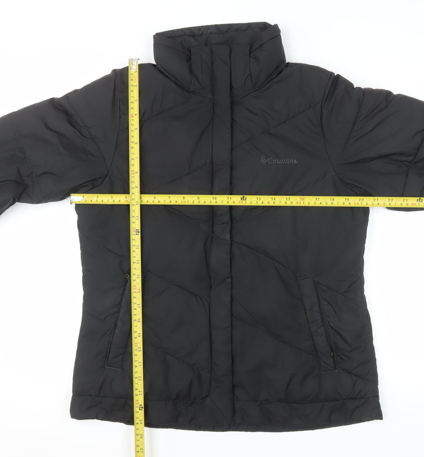 Columbia Womens Black M Puffer Jacket Winter Insulated Mid-Length